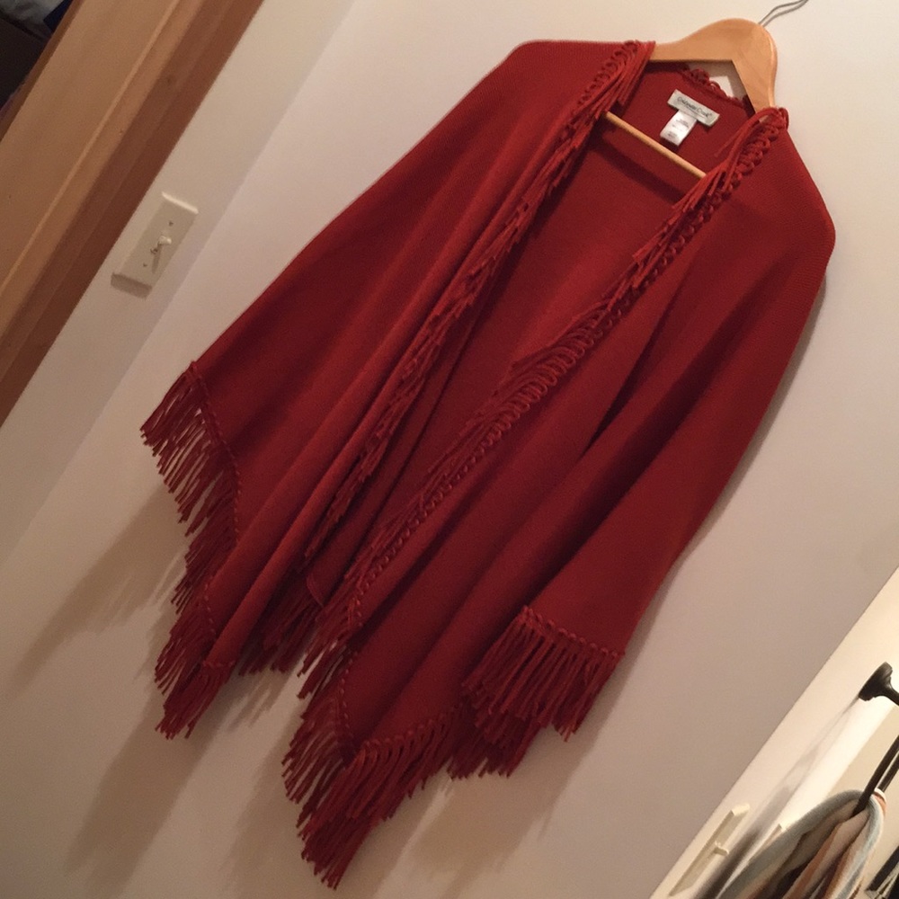 Coldwater Creek poncho Burnt orange